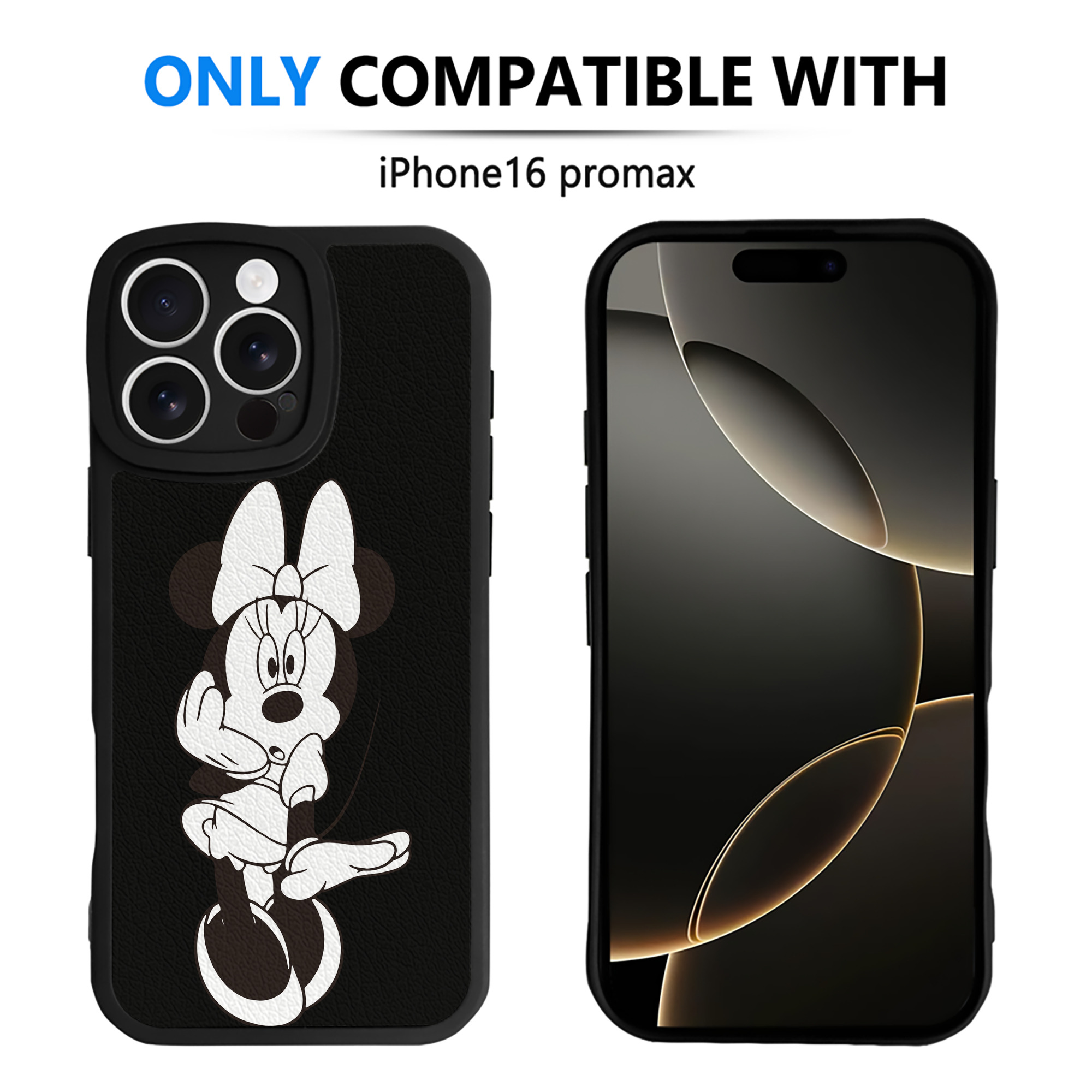 （画像用） ミッキーマウス Mickey Mouse 【iPhone 16シリーズ対応】シリコンスマホケース（レザー調） 材質：シリコン